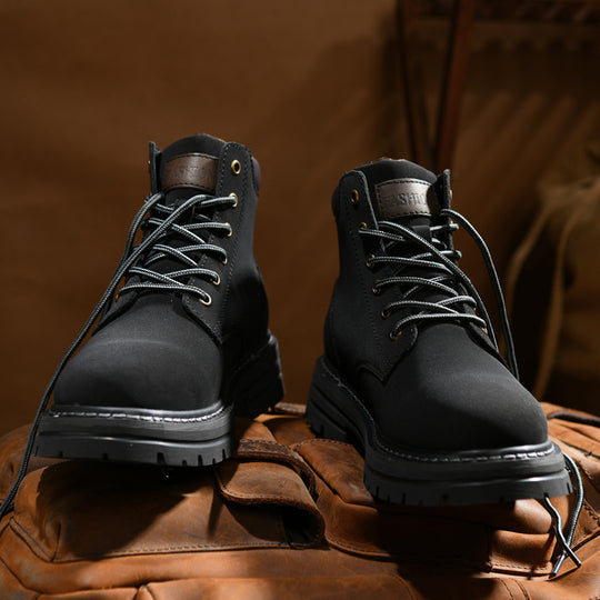 Herren-Arbeitsstiefel, wasserabweisend, mit Plateausohle
