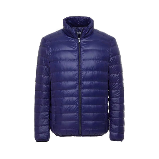 Schlichte Herren-Daunenjacke mit Stehkragen