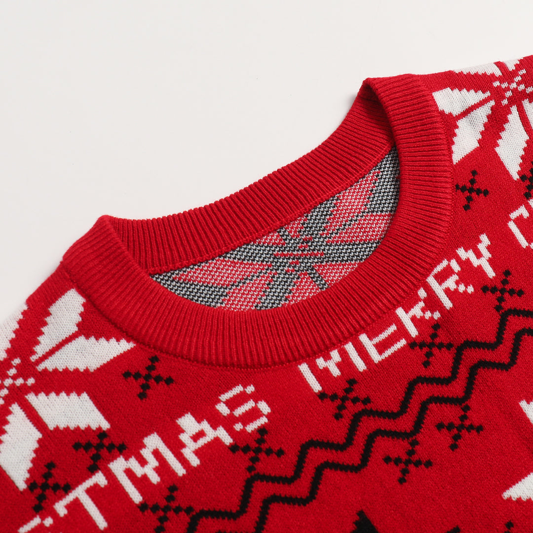 Unisex-Weihnachtspullover mit Jacquard-Muster