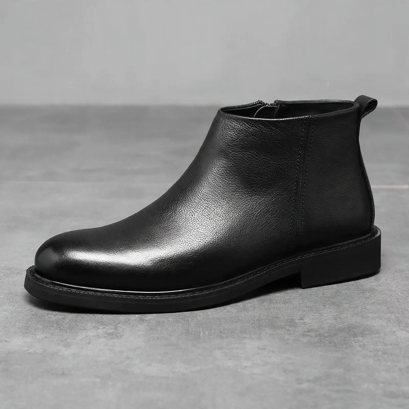 Herren-Chelsea-Stiefel, PU-Leder, rutschfest, gefüttert