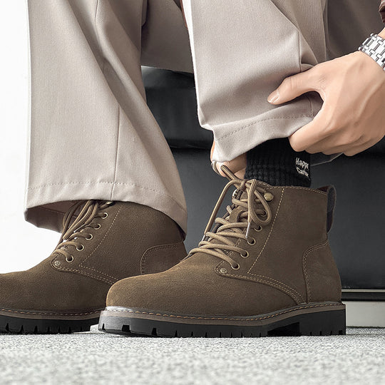Arbeitsstiefel für Herren, Wildleder-Optik, britischer Stil
