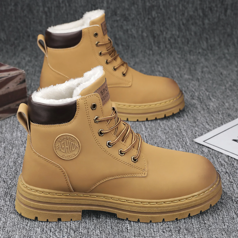 Gefütterte Herren-Worker-Stiefel, wasserdicht