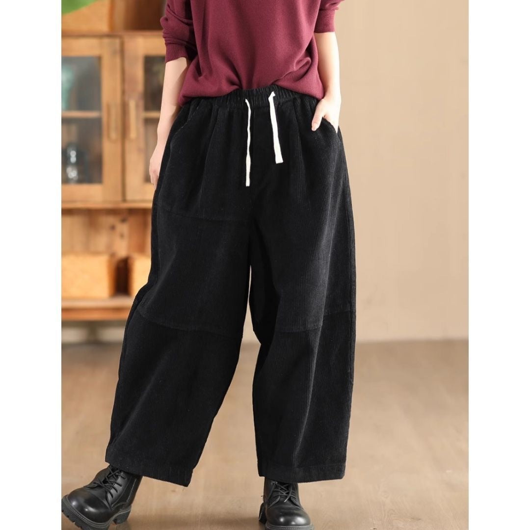 Vintage Kord-Haremshose mit Futter