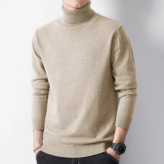 Herren-Rollkragenpullover, warm gefüttert, Winter