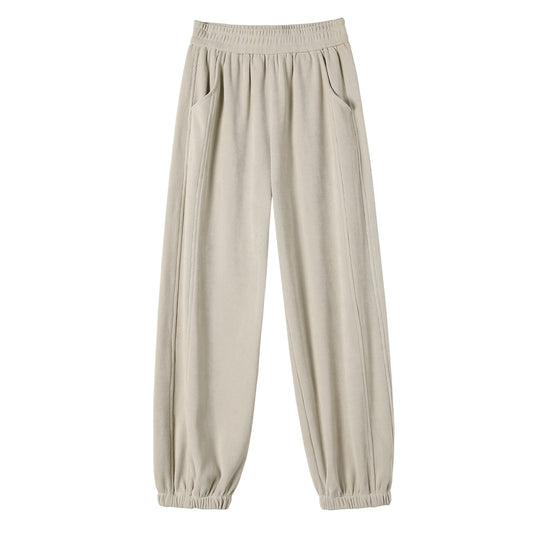Damen-Freizeithose aus Chenille, gefüttert