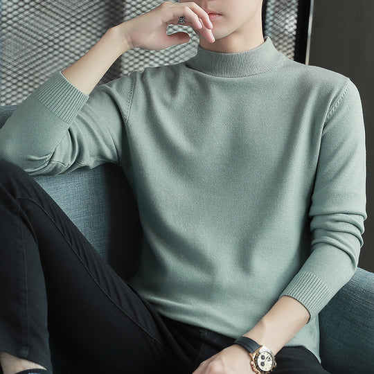 Herren-Strickpullover mit Stehkragen