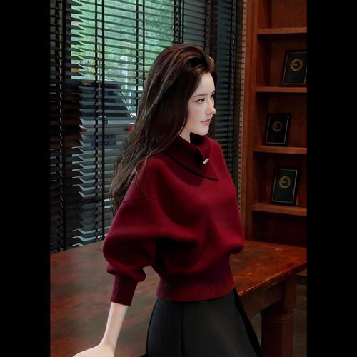 Lässiger Rollkragen-Strickpullover