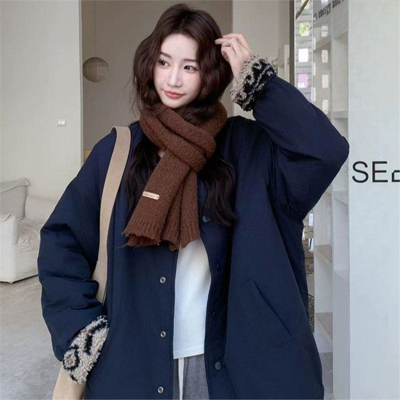 Wendbare Jacke mit Lammfell-Optik