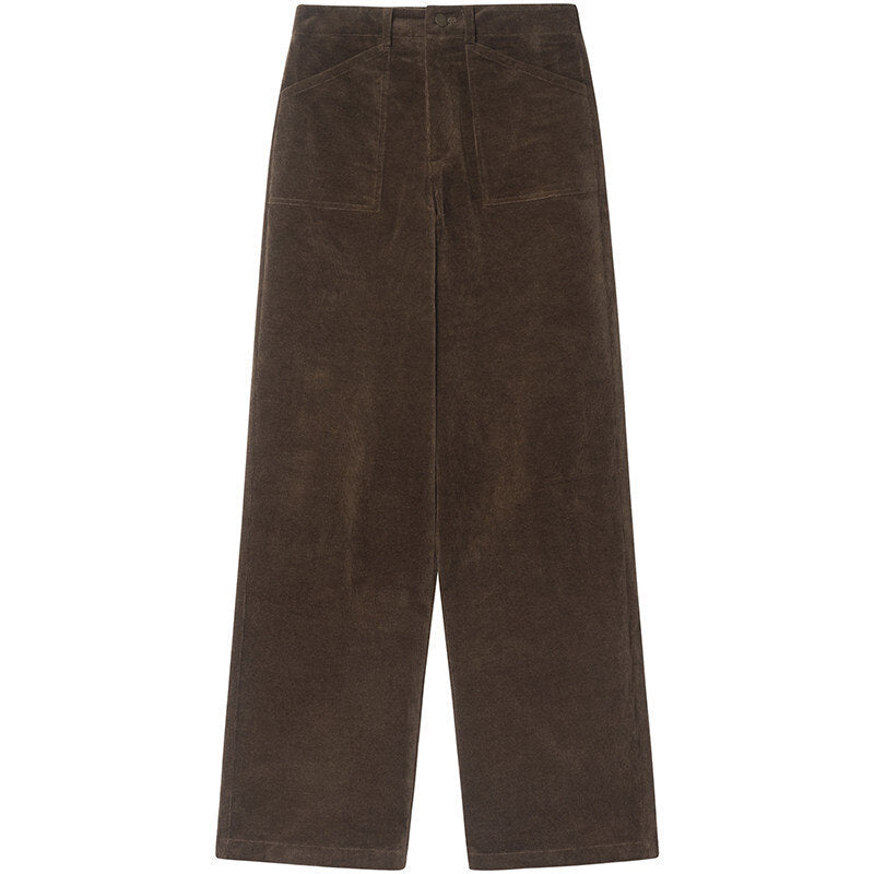 Elastische Damen-Cordhose, gerade geschnitten