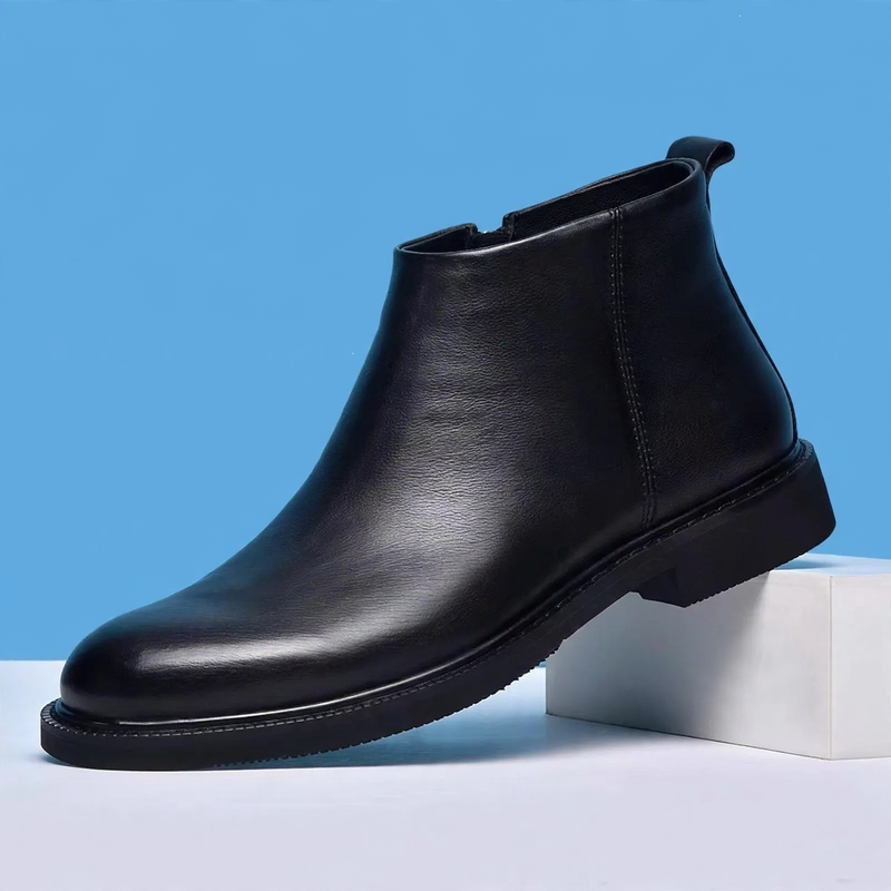 Herren-Chelsea-Stiefel, PU-Leder, rutschfest, gefüttert