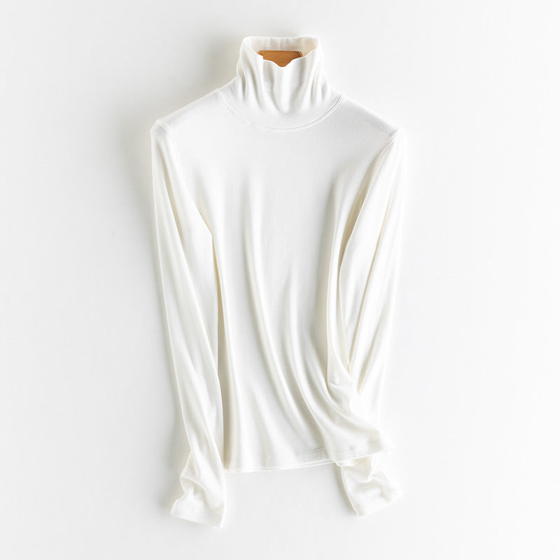 Damen-Strick-Unterziehshirt, Kaschmir-Mischgewebe, verschiedene Kragen