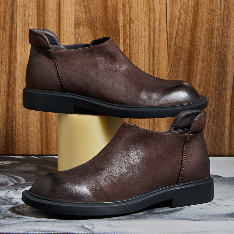 Herren-Chelsea-Stiefel aus Rindsleder, weiche Sohle