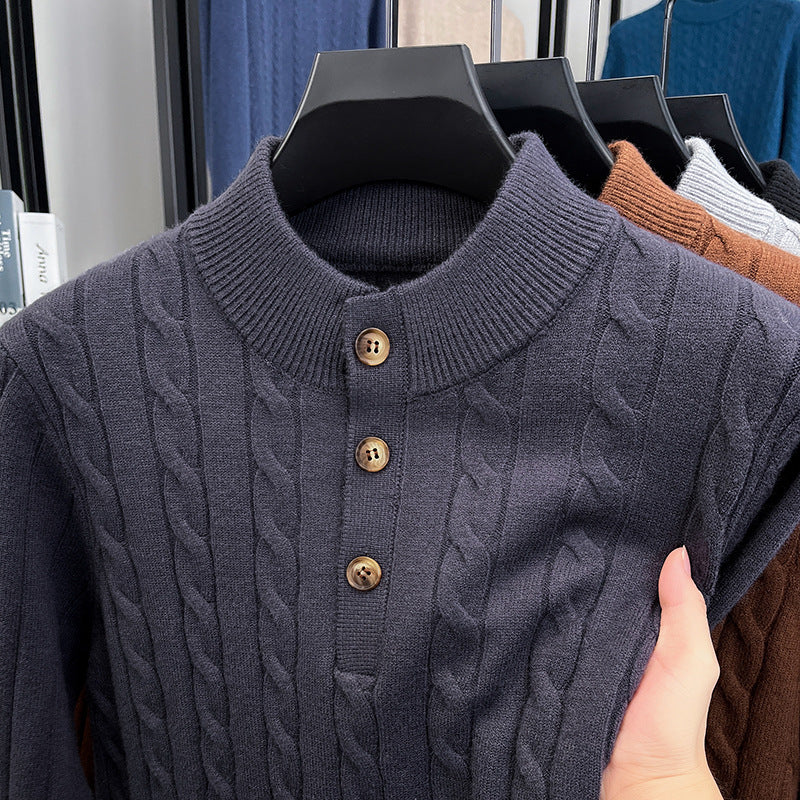Schwerer Strick-Cardigan mit Strukturmuster