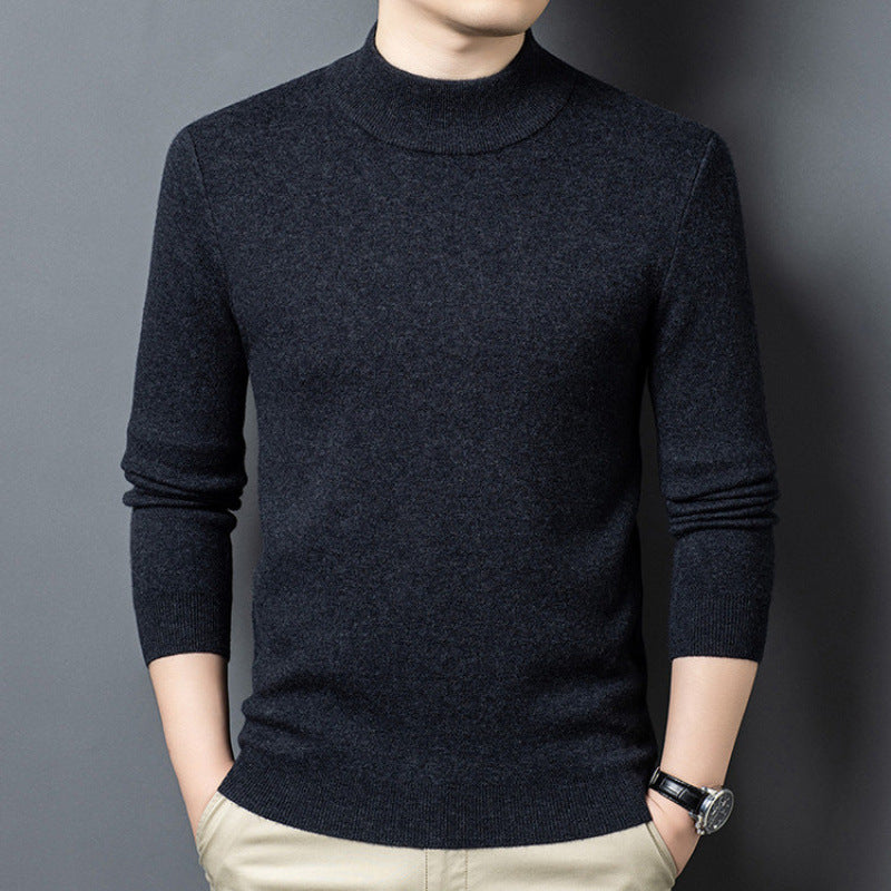 Feingestrickter Pullover mit Stehkragen