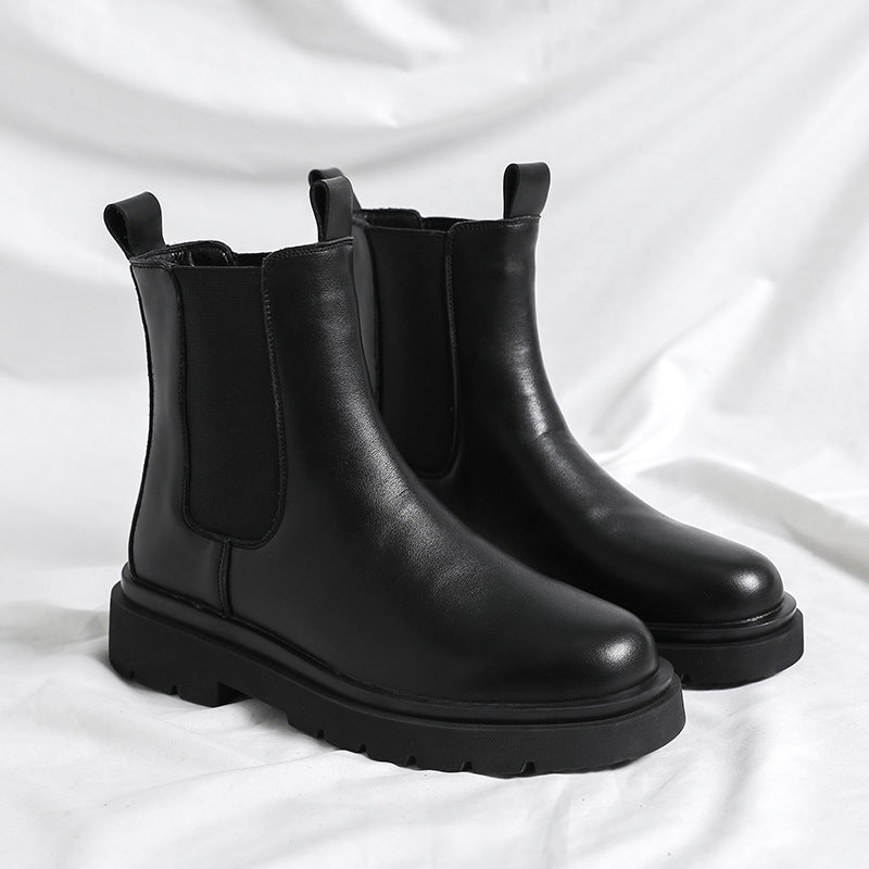 Herren-Chelsea-Stiefel, gefüttert, britischer Stil