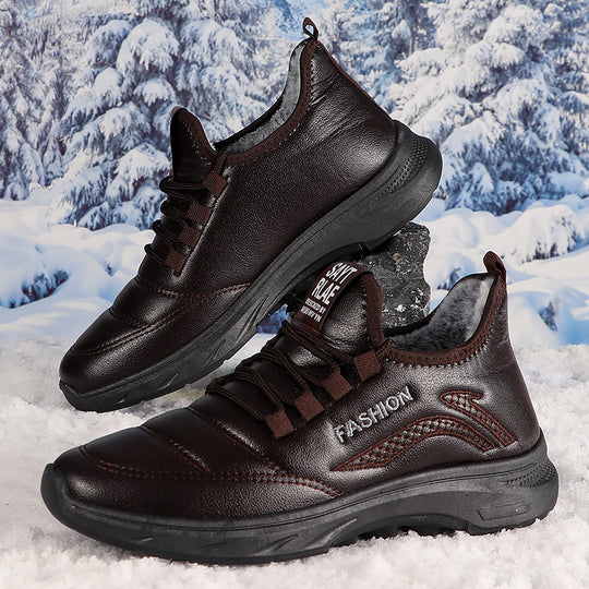 Warme Herren-Winterstiefel mit Kunstfellfutter