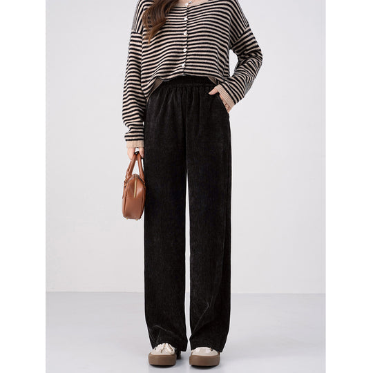 Chenille-Kord-Hose mit weitem Bein, warm und fließend