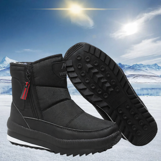 Gefütterte Unisex-Winterstiefel, rutschfest, mittelhoher Schaft