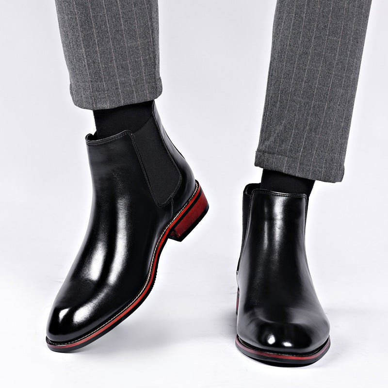 Moderne Herren-Chelsea-Boots, spitz zulaufend