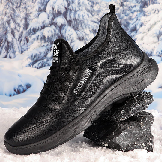 Warme Herren-Winterstiefel mit Kunstfellfutter