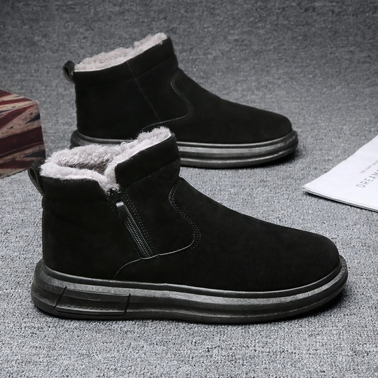 Gefütterte Herren-Winterstiefel, flacher Absatz, EVA-Sohle