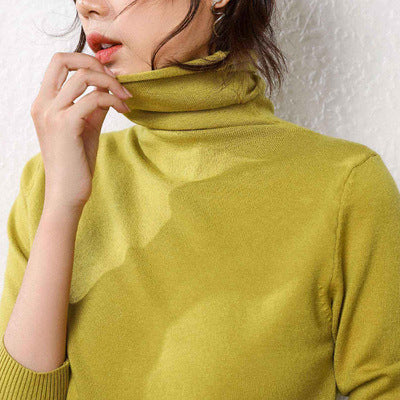Damen-Rollkragenpullover, schmal geschnitten
