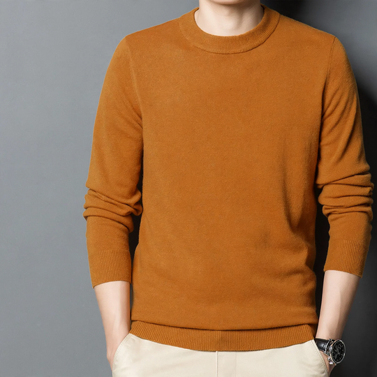 Herren-Wollpullover, Rundhals, dick, große Größen