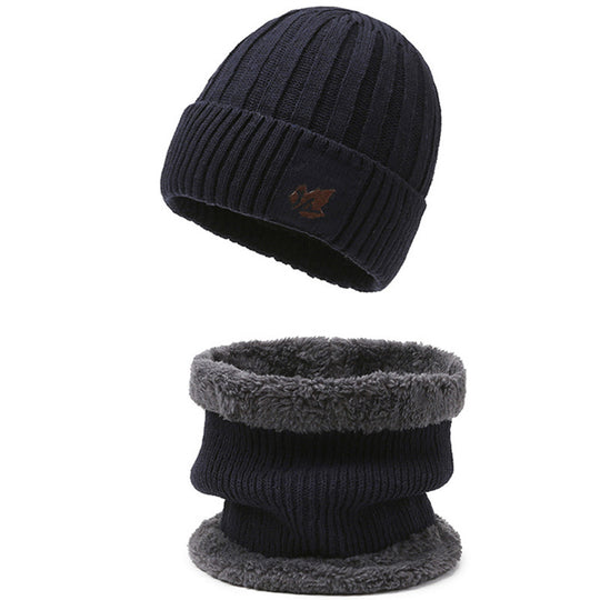 Strickmütze und Nackenschutz Set, gefüttert, für Herren