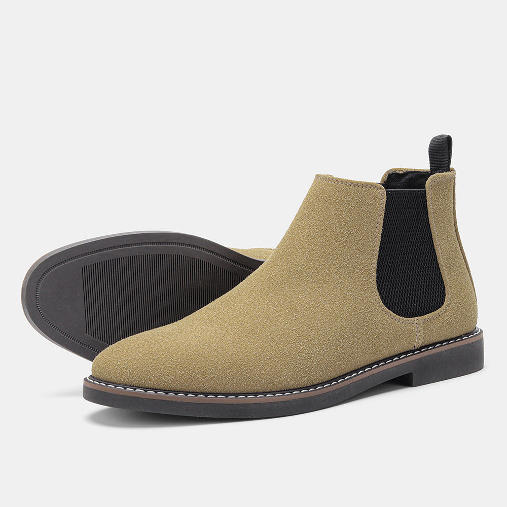 Herren Chelsea-Stiefel, PU-Leder, rutschfest, niedriger Absatz