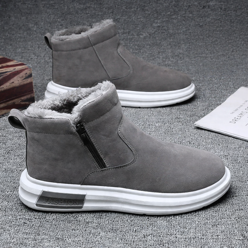 Gefütterte Herren-Winterstiefel, rutschfest