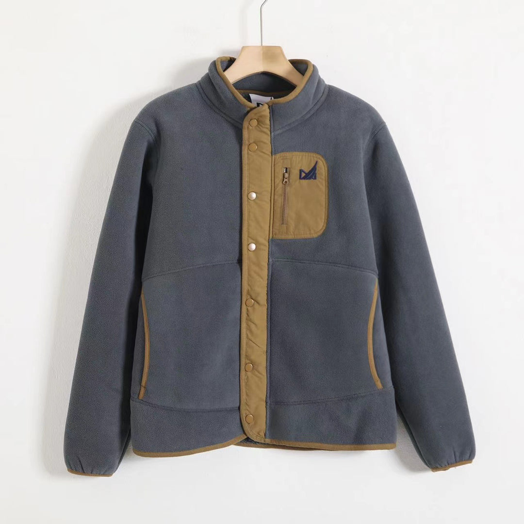 Unisex Teddyfleece-Jacke mit Stehkragen