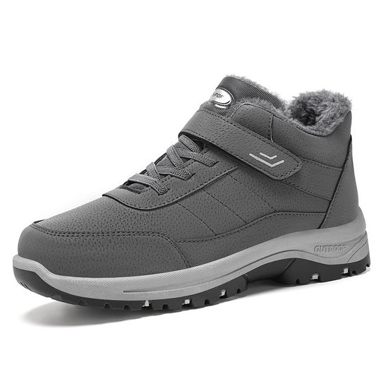 Gefütterte Unisex-Winterstiefel mit Klettverschluss