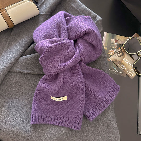 Schmaler Strickschal aus 100% australischer Schafwolle