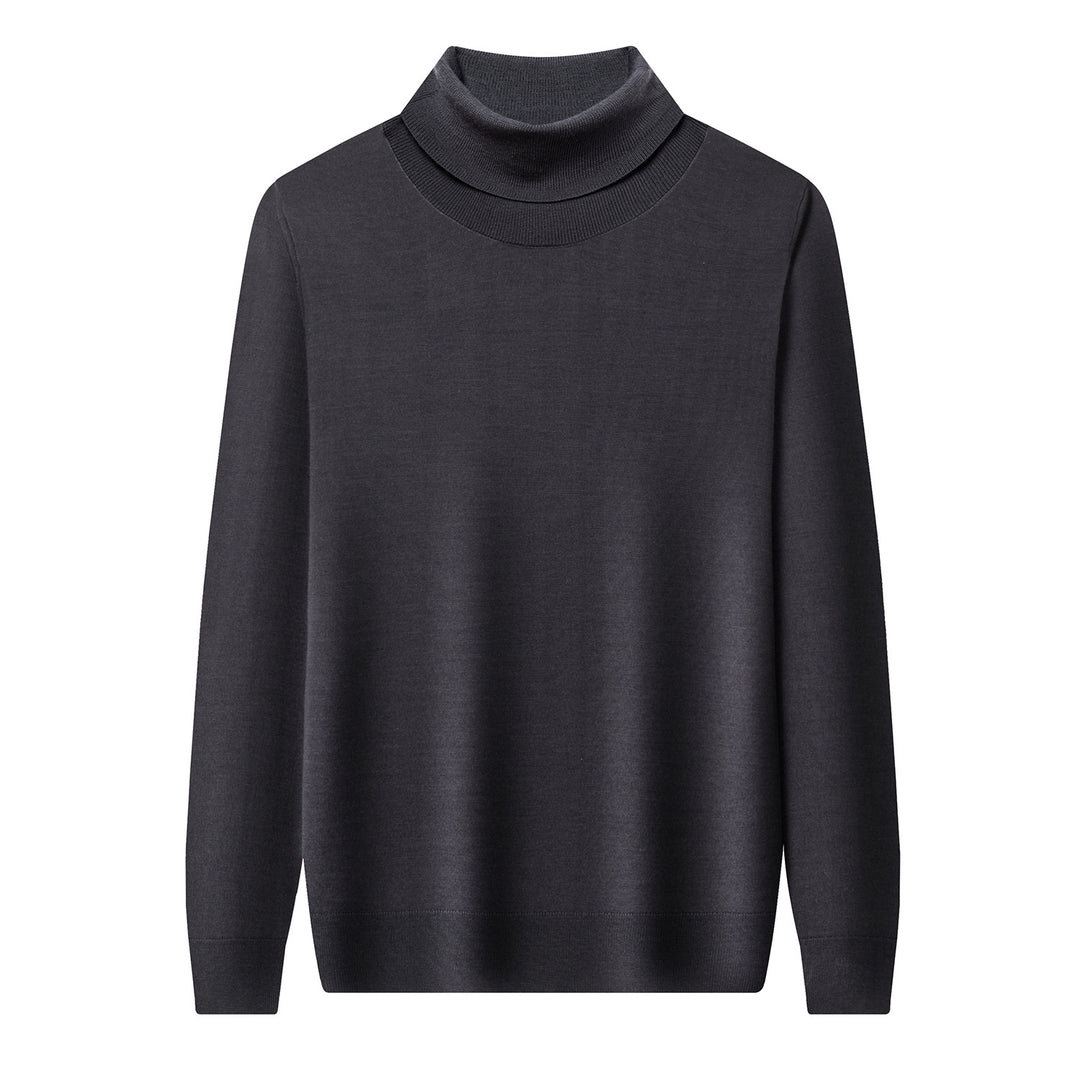 Herren-Wollpullover, 100% Wolle, Rollkragen, maschinenwaschbar