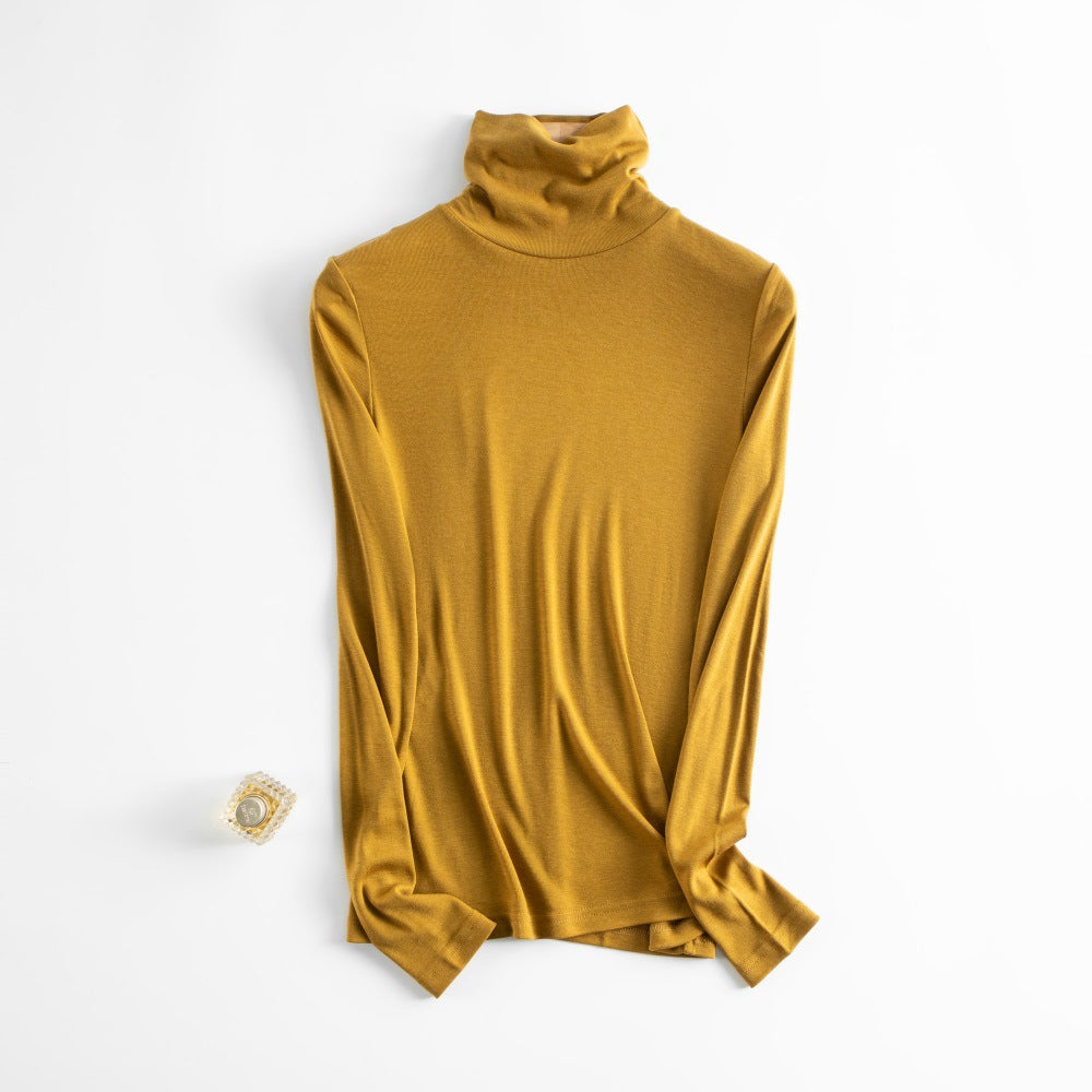 Eleganter Damen-Rollkragenpullover aus Seidenmischung