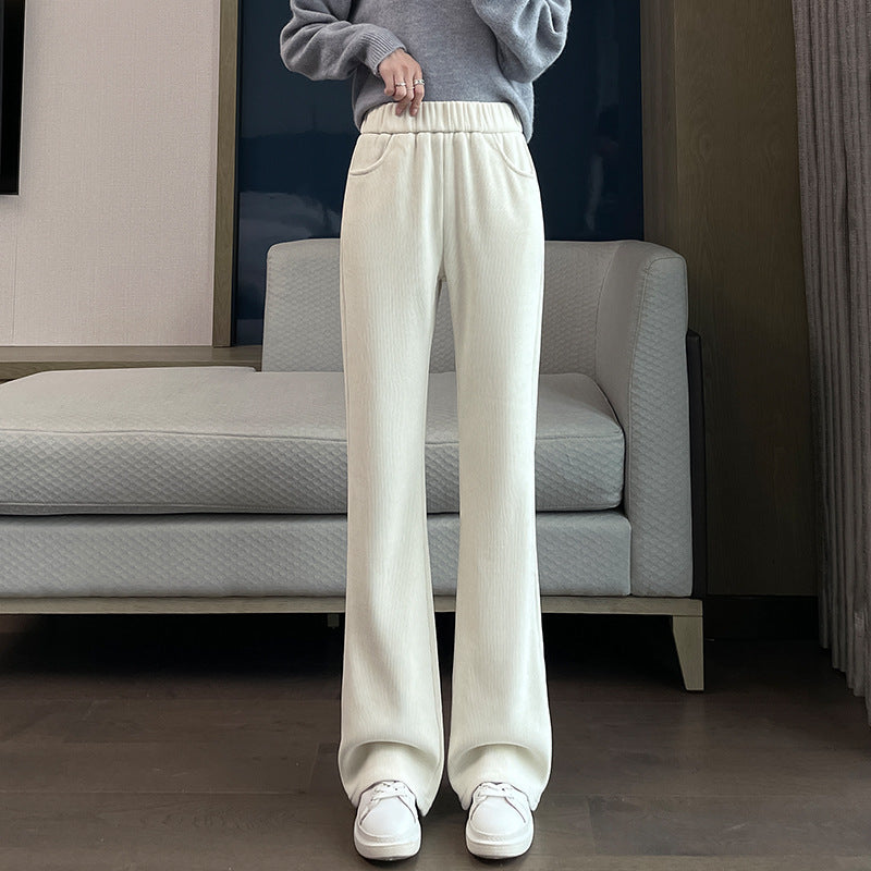 Damen Cordhose mit Schlag, gefüttert, Herbst und Winter