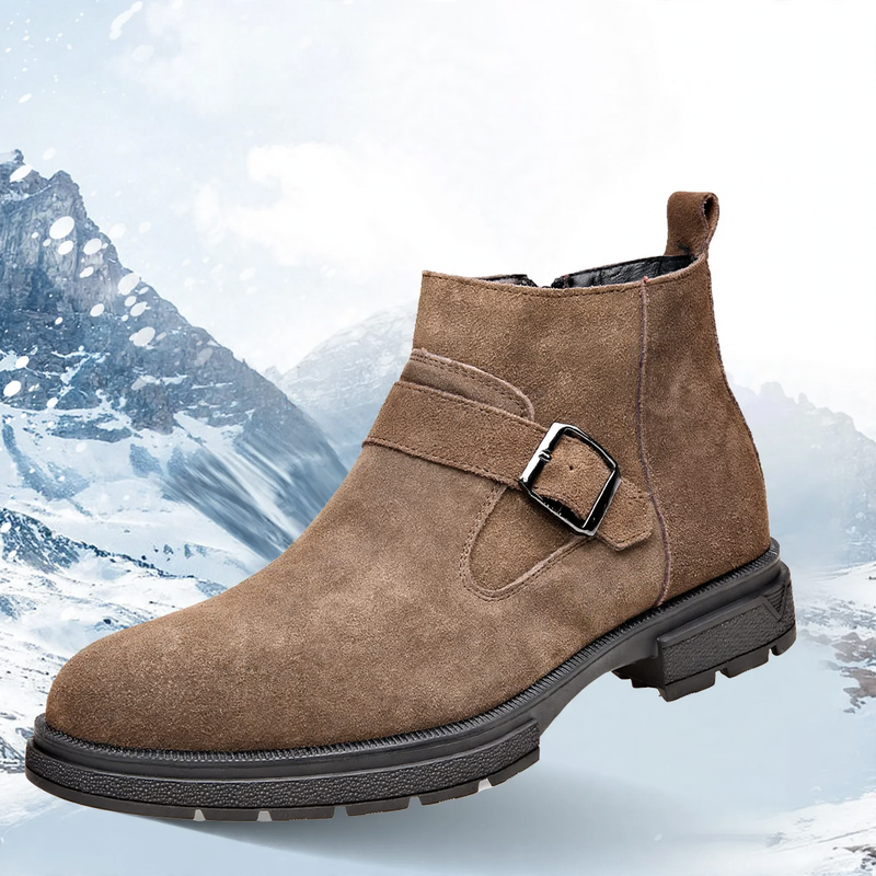 Herren-Chelsea-Stiefel, Echtleder, gefüttert