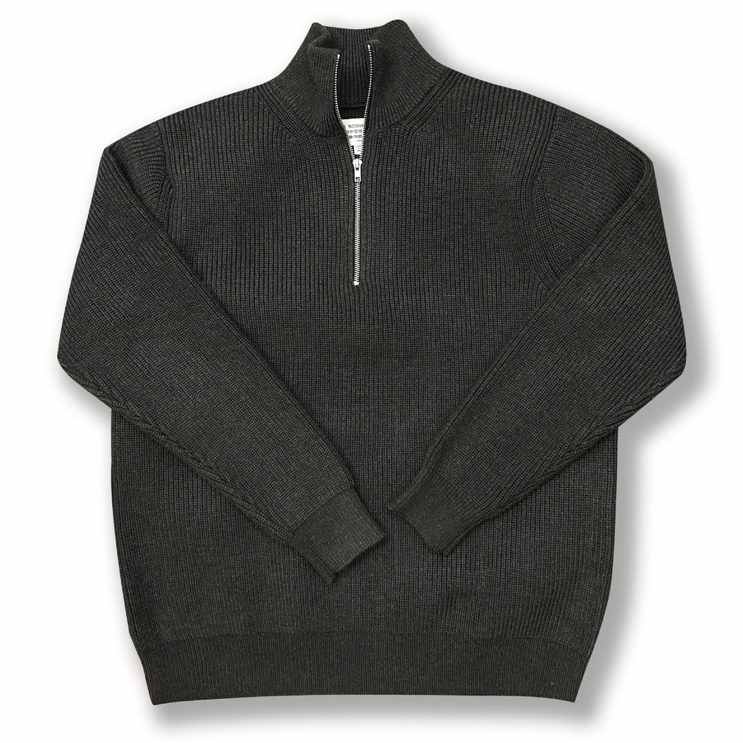 Unisex-Strickpullover mit Reißverschluss, Baumwollmischung