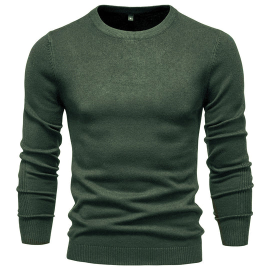 Herren-Rollkragenpullover, einfarbig, lässig