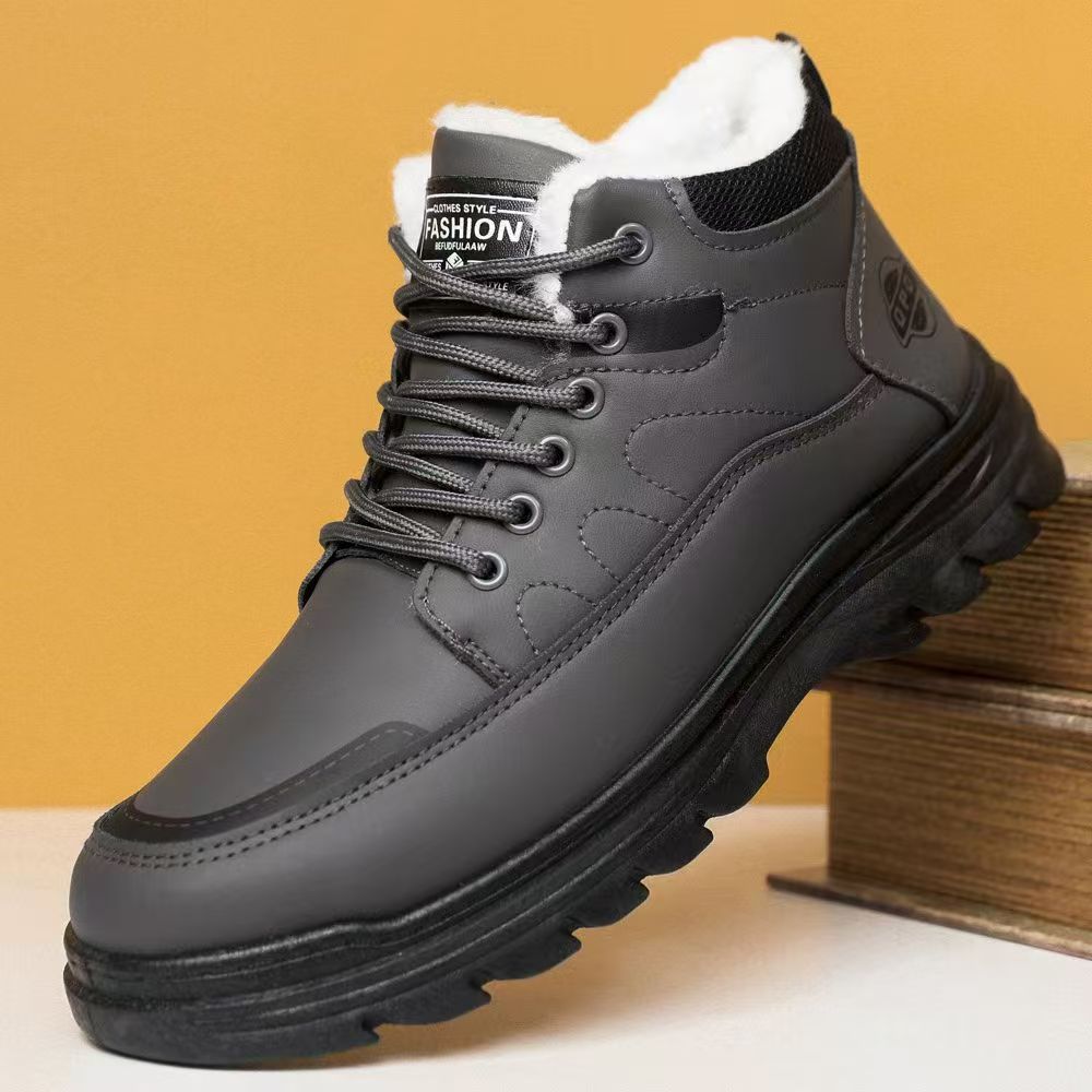 Gefütterte Herren-Winterstiefel, rutschfest