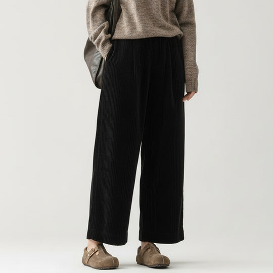 Lockere Cord-Culotte aus reiner Baumwolle