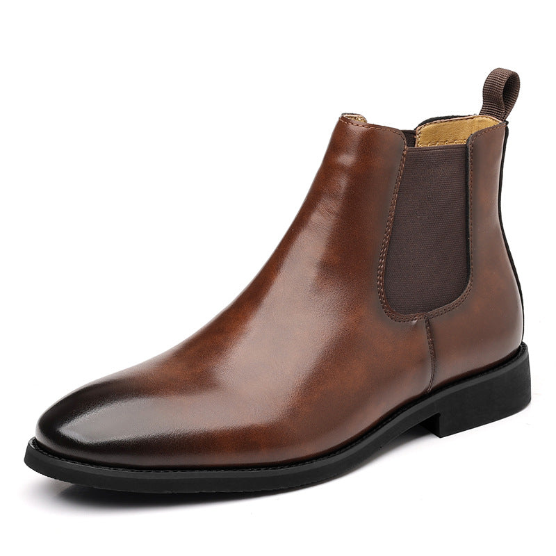 Herren-Chelsea-Stiefel, Vintage-Stil, Blockabsatz