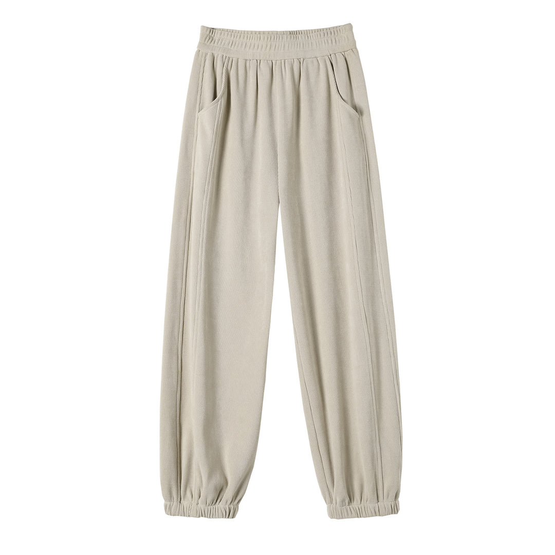 Gefütterte Damen-Cordhose mit Bündchen