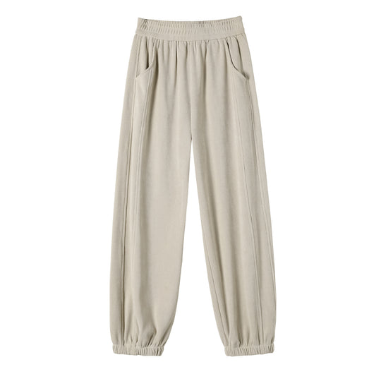 Gefütterte Damen-Cordhose mit Bündchen