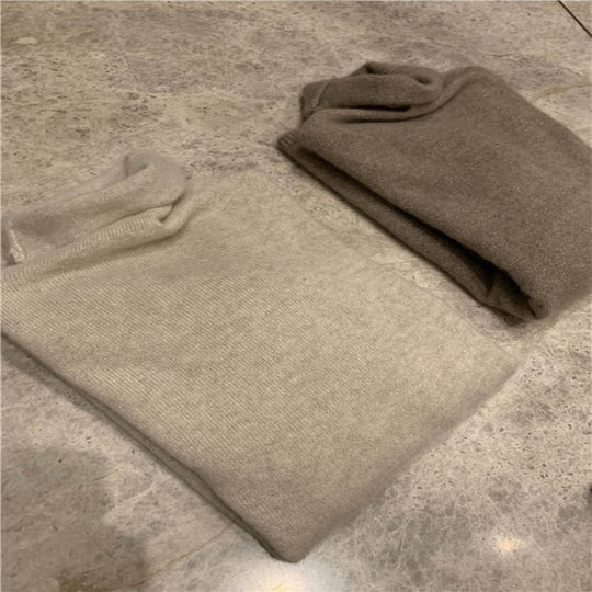 Damen-Wollpullover mit Stehkragen und Glanzeffekt