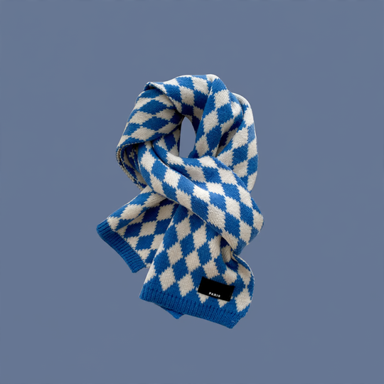 Modischer Schal in Klein-Blau, verschiedene Ausführungen