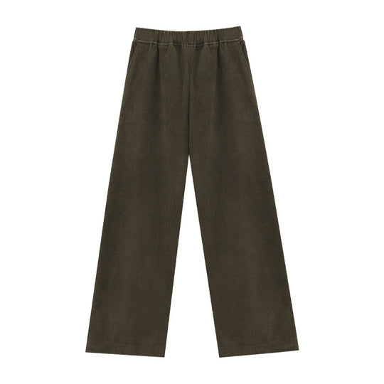 Gefütterte Damen-Cordhose mit geradem Bein