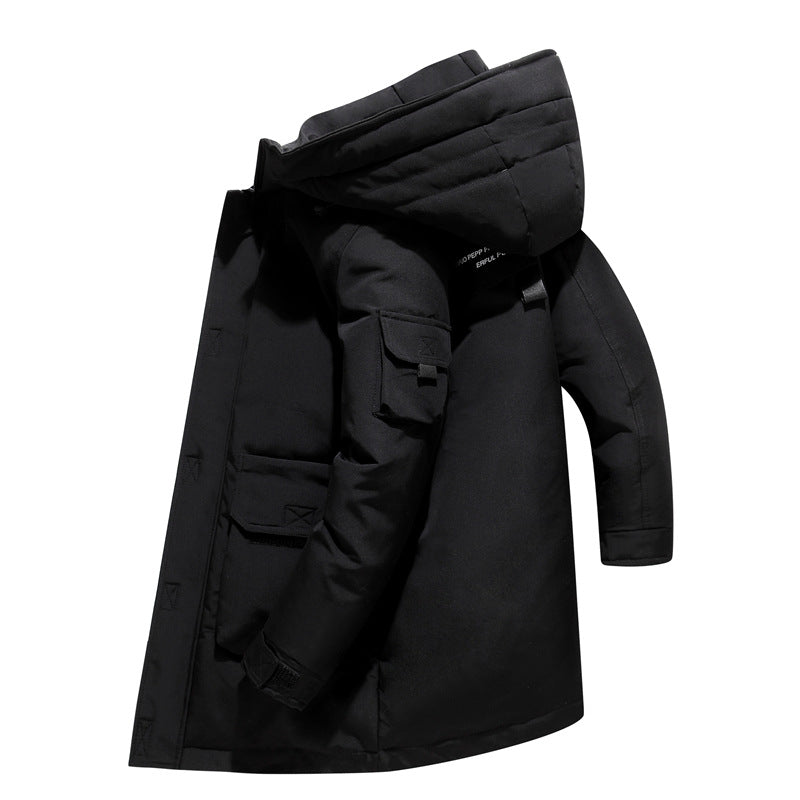 Gefütterte Herren-Daunenjacke im Parka-Stil