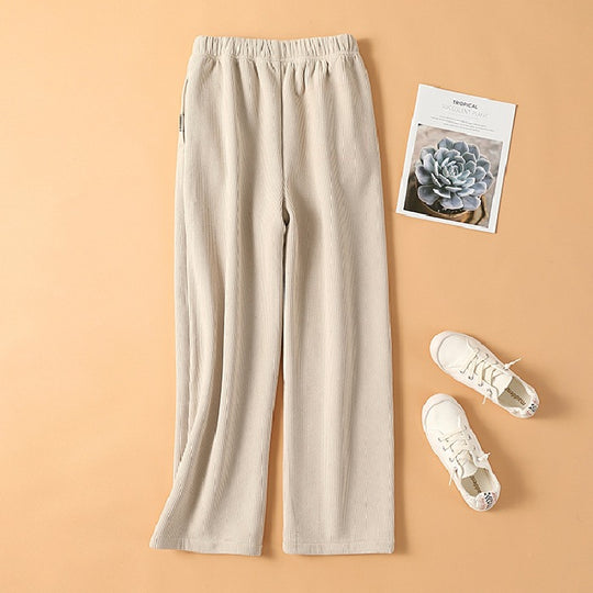 Damen-Cordhose, hohe Taille, gerade Passform