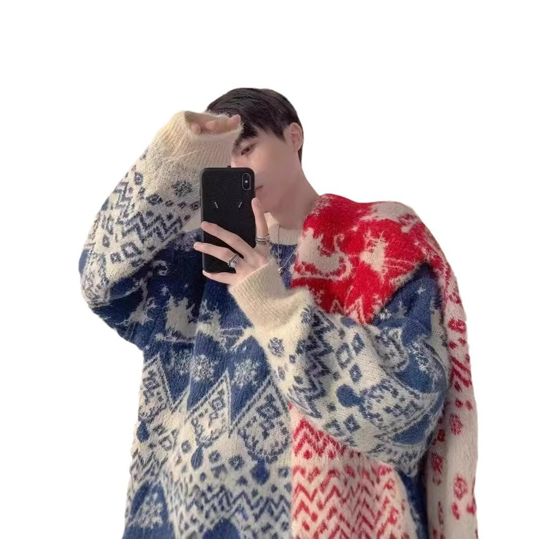 Lockerer Strickpullover für Paare
